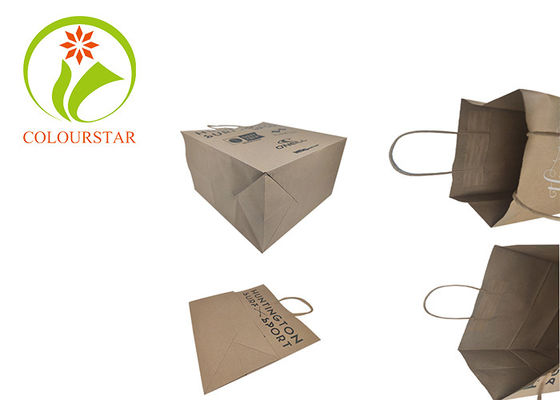 Custom Printed Your Own Logo White Brown Kraft Gift Craft Shopping Paper Bag With Handles